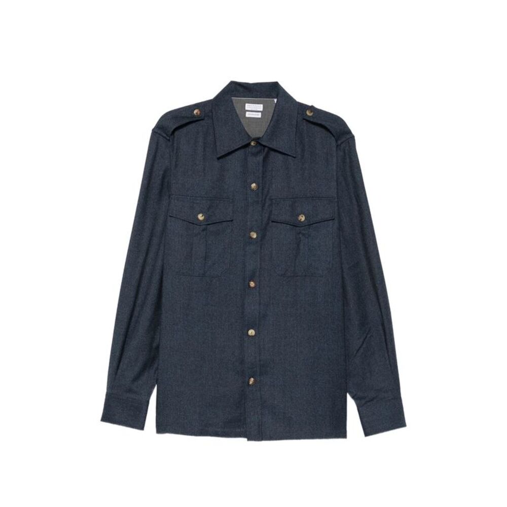 Brunello Cucinelli Blue Shirts Men